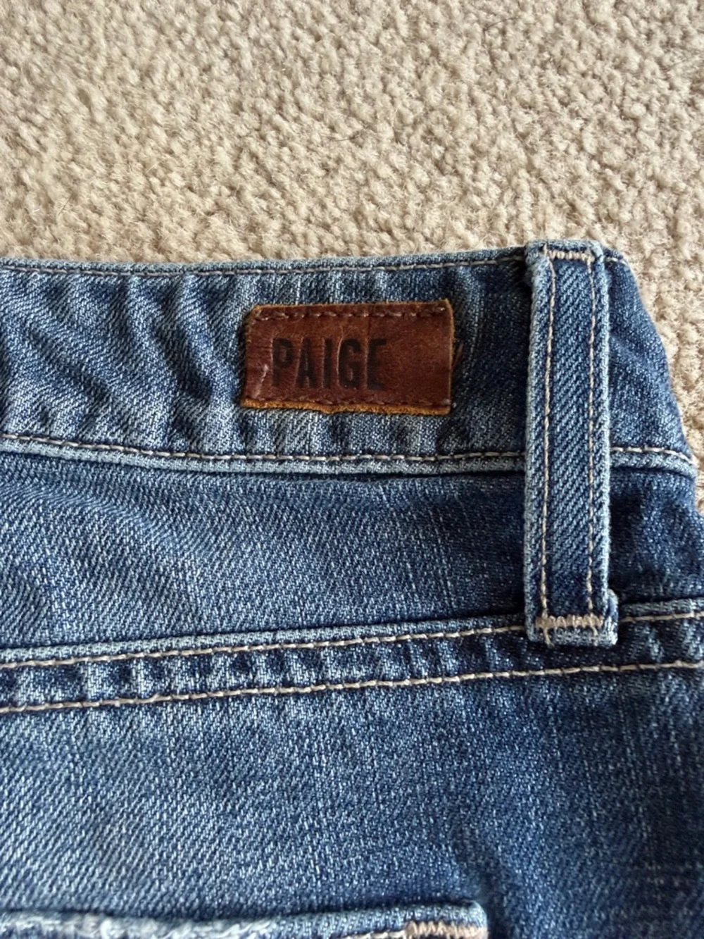 PAIGE Ripped Dark Indigo Denim Daryn Shorts